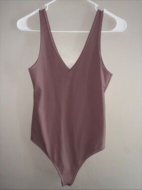 Abercrombie & Fitch - Soft Collection Mauve V-Neck Bodysuit